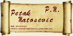 Petak Matošević vizit kartica